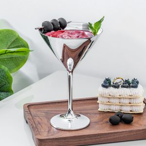Copas de Martini de Acero Inoxidable de Alta Calidad 2025, Copas de Whisky de 250 ml de Capacidad, Aptas para Lavavajillas, Estilo Americano Moderno para Cerveza - Product Image 5