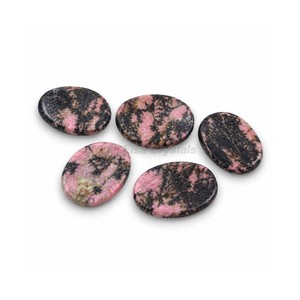 Pierre de méditation en rhodonite naturelle polie en vrac, cristal de pouce, pierre de guérison de poche, fabricant, exportateur, fournisseur en gros - Product Image 1
