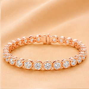 Pulsera de Plata 14K con Diseño de Racimo de Diamantes Celestial Harmony para Mujer, Joyería Fina de Lujo, Regalo - Product Image 1