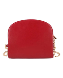 Bolsos de Mano Casuales Elegantes para Mujer, Diseño de Media Luna Pequeña, Venta al Por Mayor, Personalizados, de Cuero Genuino Rojo, con Correa de Cadena Cruzada, para Uso Diario - Product Image 3