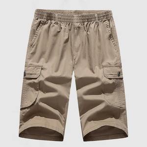 Direct Supplier Mens Quick Dry Khaki casual Shorts Hot Selling Bermuda Style 100% Cotton Woven Mesh Solid Breathable Shorts - Product Image 1
