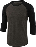 Magliette da Baseball da uomo in Jersey di cotone multicolore con maniche Raglan 3/4 di alta qualità