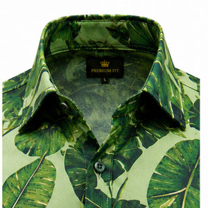Chemise à manches courtes pour homme, imprimé graphique, coupe moderne et tissu respirant, imprimé floral - Product Image 3