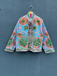 Stunning Suzani Handcrafted Embroidered Premium Cotton Jacket Vibrant Floral Boho <b>Winter</b> Wear Outerwear - Product Image 2