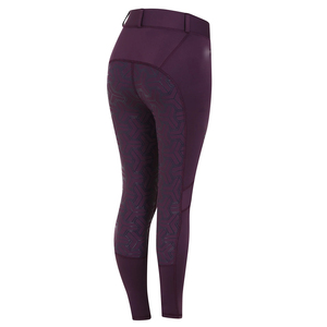 Leggings de equitación personalizados al por mayor para mujer con asiento de silicona, panel de malla y spandex de alto rendimiento, diseño a medida - Product Image 6