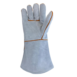 Gants de soudeur en cuir de vachette ignifuge, protection industrielle, résistants aux flammes, pour le travail et la sécurité, en promotion - Product Image 3