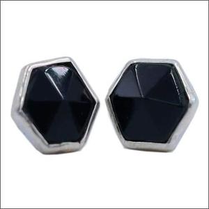 Black Onyx Stone 925 <b>Silver</b> <b>Stud</b> Earring - Product Image 1