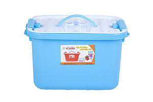 Durable 6L Eco-Friendly PP <b>Plastic</b> Multifunctional Storage <b>Box</b> Handle Tight-Seal Lid Space-Saving Modern Design for Clothing - Product Image 2
