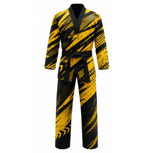 Uniformes Profesionales de Taekwondo, Karate, Jiu Jitsu, MMA, Artes Marciales, Conjuntos Personalizables de Lona Dobok Gi Kimono Unisex Duraderos de 240g - Product Image 5