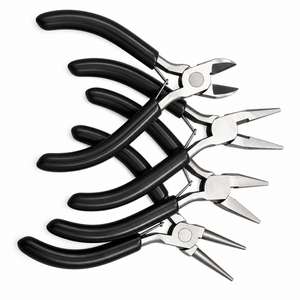 MANAN INSTRUMENTS Juego de alicates de acero inoxidable para joyería, herramientas de engaste de joyas con corte baguette cónico para bricolaje - Product Image 1