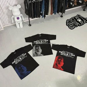 T-shirts vintage tissés Skysdalimittt 230g, 100% coton, DTG/DTF, personnalisables, coupe ample pour homme, avec strass - Product Image 5