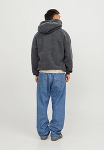 Sweat à capuche polaire gris foncé pour homme, doublure sherpa, logo brodé sur le devant, coupe décontractée, idéal pour l'hiver – Nouvelle collection très demandée - Product Image 3