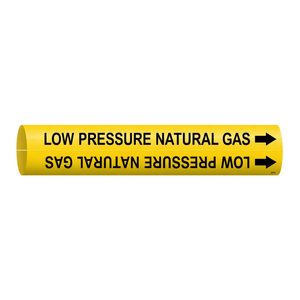 Marqueur de tuyau à fixation rapide pour gaz naturel basse pression Brady pour les conduites industrielles et commerciales - Product Image 3