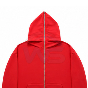 Breathable Comfortable Full Zip Hoodie 100% Cotton Solid Eco-Friendly Durable Stitching Custom Manufacturing Factory Supplier - Product Image 5