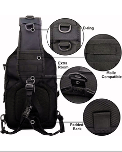 Sac à dos tactique compact à dos souple avec fermeture éclair, compartiment intérieur tactique, grande capacité, en polyester - Product Image 5
