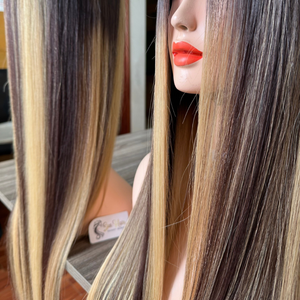 Venta al por mayor al por menor de alta calidad 200% densidad 2x6 cierre para Ombre luz Piano Color pelucas 100% extensiones de cabello humano onda Natural - Product Image 5