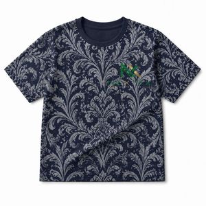 บริการ OEM เสื้อยืดคุณภาพสูงแบบซับลิเมชั่น พิมพ์โลโก้ตามสั่ง ลายบาโรก เสื้อลำลองผู้ชาย - Product Image 5