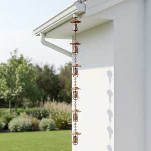Luxury <b>Copper</b> Metal Rain Chain for Villa Exterior - Product Image 4