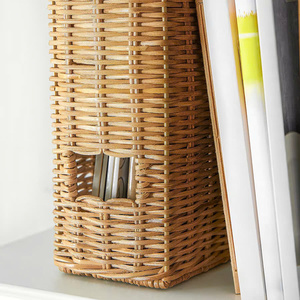 Bandeja de mimbre tejida a mano de Vietnam blanca ecológica de lujo no tóxica elegante organiza con estilo papeles decorativos - Product Image 1