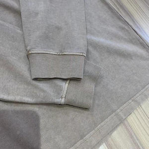 เสื้อยืดคอกลมแขนยาวสำหรับผู้ชายเสื้อวินเทจแอซิดแบบนักศึกษาใหม่310กรัม - Product Image 6