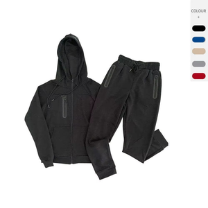 Conjunto Deportivo Personalizado al Por Mayor, Unisex, Tallas Grandes, Otoñal, Ecológico, Cortavientos, Transpirable, con Sudadera con Capucha y Pantalones Deportivos - Product Image 4