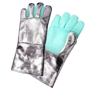 Heat Resistant Para Aramid Aluminized Gloves Personal <b>Fire</b> Fighting Welding Work Gloves <b>Fire</b> Protection Hand Arm Protection - Product Image 2