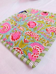 Floral Printed Cotton Eco-Friendly Lightweight Shockproof Protective Case Button Tablet Sleeve Quilted <b>Laptop</b> <b>Backpacks</b> - Product Image 3
