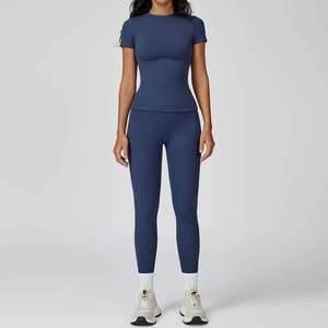 Leggings de yoga et de sport pour femmes à taille mi-haute avec logo personnalisé, style vintage, motif 3D, écologiques, séchage rapide, haute qualité - Product Image 6