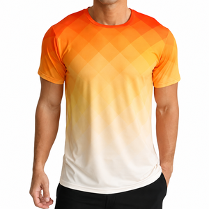 T-shirts sportifs vierges en gros pour sublimation, maillots unis personnalisables pour impression par transfert thermique, séchage rapide, 100 % polyester pour hommes - Product Image 1
