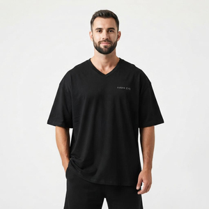 T-shirt à manches courtes pour homme en coton, coupe classique ultra-fine, avec logo personnalisé sur le devant, vente en gros - Product Image 1