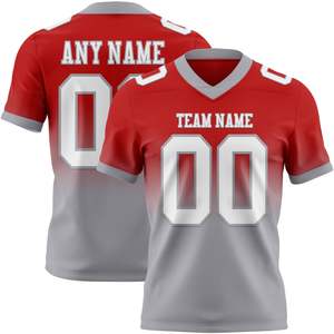 Ropa Deportiva, Jersey de Fútbol Rojo, Blanco y Gris, Malla Auténtica, Diseño Moderno, para Rendimiento, Comodidad y Atletismo - Product Image 1