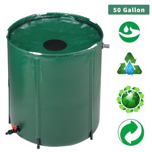 Serbatoio Pieghevole per Raccolta Acqua Piovana da 50 Galloni - Verde, Forniture per Giardino - Product Image 1