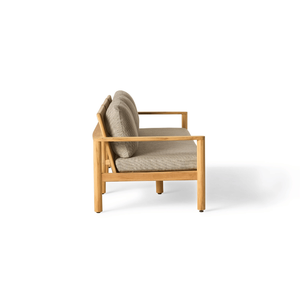 Canapé 3 places en teck massif, design tropical, pour hôtel, extérieur, avec coussin épais imperméable, jardin, patio, terrasse, balcon - Product Image 3