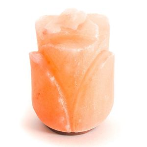 Lámpara de Sal del Himalaya Hecha a Mano con Forma de Tulipán, Cristal Natural, Decoración para el Hogar, Fabricante - Product Image 1