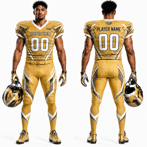 Customizable American Football Uniform Jersey Pants Set Breathable Quickdry Polyester <b>Athletic</b> Teamwear Personalized Sublimation - Product Image 5