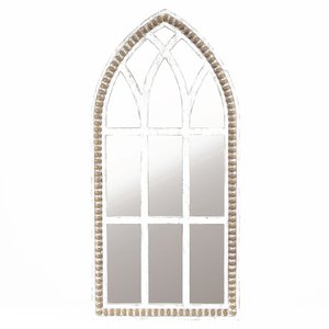 Style ferme église fenêtres miroirs en bois chambres salon Foyer cheminée décoration arc moyen blanc miroir moderne - Product Image 6