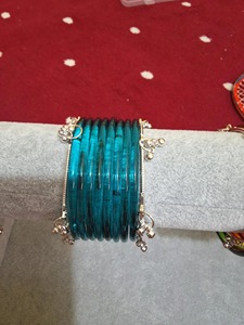 Signature Style Silver Plated Jelly <b>Glass</b> Fashion Trendy Stackable Women's <b>Bangles</b> Eco-Friendly Wedding Daily Wear Wrist - Product Image 2