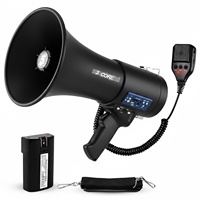 Mégaphone 50W à 5 Noyaux avec Sirène Bluetooth, Volume Réglable, Système de Sonorisation Portable Puissant