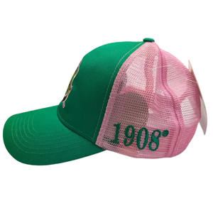 Gorra de Béisbol Colorblock Verde AKA, Azul, Blanco y Negro, Ajustable, Bordada, Informal, de Algodón, con Cierre a Presión, Unisex, para Exteriores - Product Image 3