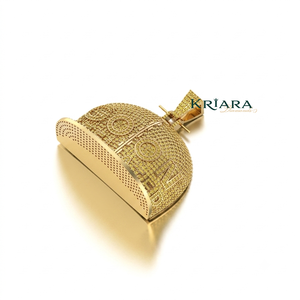 Colgante de Campana de Plata 925 con Baño de Rodio y Moissanita, Amuleto Temático Hip Hop, Joyería Unisex para Uso Diario - Product Image 5