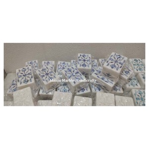 Qualité d'exportation haut de gamme taille personnalisée vadrouille en marbre vert perle boîtes à bijoux qualité supérieure pierre semi-précieuse artisanat cadeau - Product Image 2