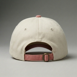 Gorra de Béisbol Estructurada de 6 Paneles Personalizada, Visera Blanca, Botón Rosa, Algodón, Bordado 3D, Ajustable, Proveedor OEM ODM de Marca Privada - Product Image 4