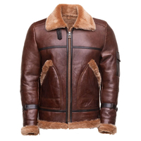 Veste d'hiver pour homme en cuir de mouton épais avec doublure en fourrure de mouton, imperméable, à capuche, chauffante