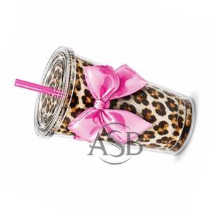 Palette d'extensions de cils en acrylique Leopard Bow Coffee Shake Ice Tea, durable, avec impression de logo personnalisée - Product Image 2