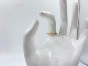 Bague en laiton plaqué or classique de luxe moderne pour elle finition polie bijoux en pierres précieuses bagues de mode - Product Image 2