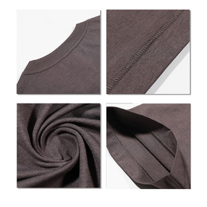Camiseta de Algodón Rosa para Hombre, Manga Corta, Cuello Redondo, Corte Regular, Informal, Color Sólido, Tejido de Punto Jersey, Tinte Liso - Product Image 5