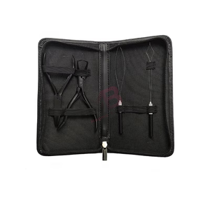 ชุดเครื่องมือต่อผมสีดำแบบขายส่ง คีมต่อผมสแตนเลส ชุดอุปกรณ์มืออาชีพ ปลายแหลมยาว - Product Image 1