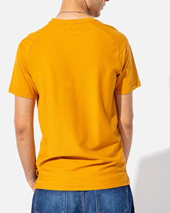 Camisetas de Moda para Hombre, Color Amarillo Sólido, Manga Corta, Cuello Redondo, Corte Regular, 100% Algodón, Tejido de Punto - Product Image 6