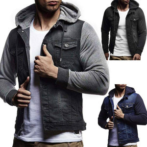 Chaqueta con Capucha de Lona Estilo Denim Azul Vintage para Hombre, Ropa de Calle Ecológica Personalizada, Prenda Exterior Informal de Invierno, Venta al Por Mayor - Product Image 4