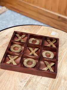 Jeu de Tic Tac Toe décoratif en bois pour la décoration de table basse, alliant jeu interactif et accent de style pour la maison - Product Image 2